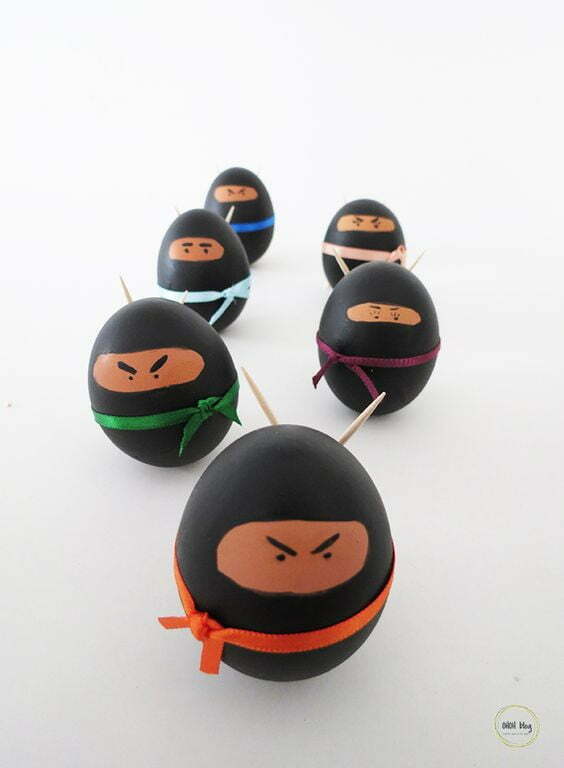 Pääsiäismunien koristelu: Ninja-munat