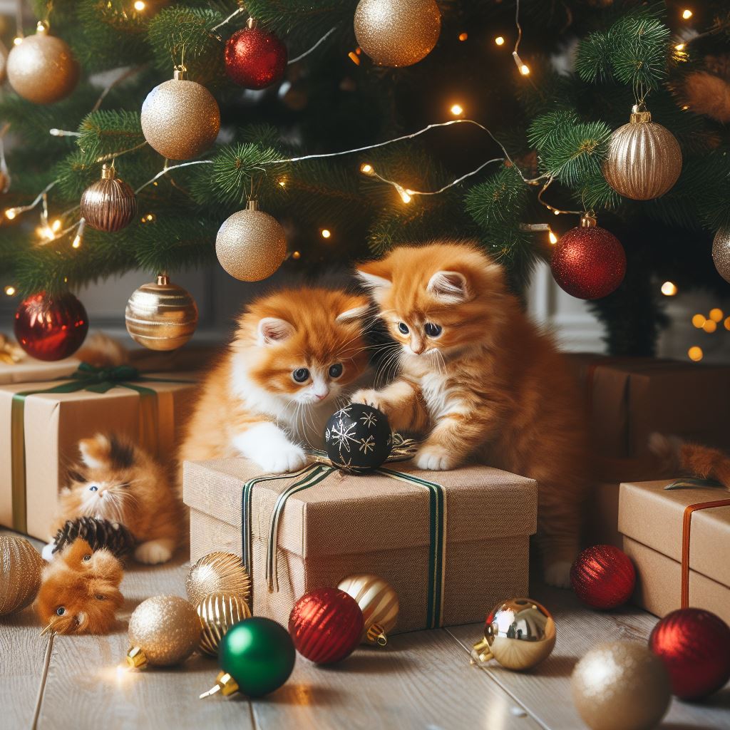 Kissat ja joulukorsiteet